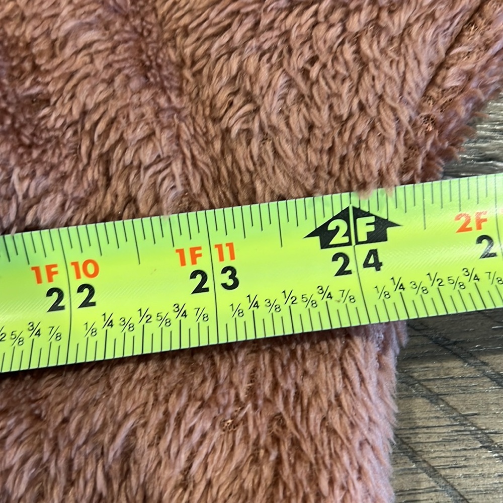 Forgotten Grace Sherpa Cardigan Jacket hoodie medium muted coral color - Picture 7 of 7